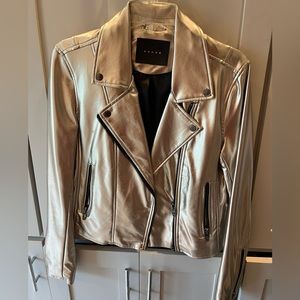 Blank NYC Gold Leather Jacket